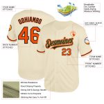 Personalized Throwback Baseball Jersey in Cream, Orange, Black, and Old Gold Mesh Personalized Cream Orange Black-Old Gold