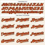 Personalized Orange and Black Sleeveless Baseball Jersey for Men and Women Personalized Cream Orange-Black Sleeveless Baseball