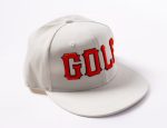 Personalized Adjustable Snapback Hat in Cream Orange-Black Stitching Personalized Cream Orange-Black Stitched Adjustable