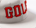 Custom Name and Number Adjustable Snapback Hat - Personalized Cream Orange-Black Stitched Design Personalized Cream Orange-Black