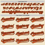 Custom Orange and Black Throwback Baseball Jersey - Personalized Sports Apparel Personalized Cream Orange-Black Throwback