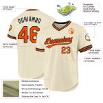 Custom Orange and Black Throwback Baseball Jersey - Personalized Sports Apparel Personalized Cream Orange-Black Throwback