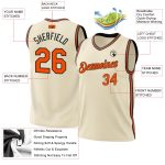 Personalized Orange Black Throwback Basketball Jersey - Custom Sports Apparel 2 Personalized Cream Orange-Black Throwback