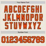 Custom Unisex Softball Jersey - Cream Orange-Black Two-Button Design, Personalized Sports Apparel Personalized Cream Orange-Black