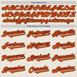 Personalized Two Tone Baseball Jersey in Cream and Orange-Black Colors Personalized Cream Orange-Black Two Tone Baseball