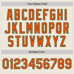 Custom Baseball Jersey with Personalized Name and Number in Cream and Orange-Kelly Green Personalized Cream Orange-Kelly