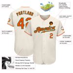 Custom Baseball Jersey with Personalized Name and Number in Cream and Orange-Kelly Green Personalized Cream Orange-Kelly