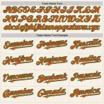 Custom Cream Orange Kelly Green Sleeveless Jersey for Baseball Teams Personalized Cream Orange-Kelly Green Sleeveless Baseball