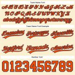 Custom Name and Number Authentic Basketball Shorts in Cream Orange and Navy - Personalized Team Gear Personalized Cream Orange-Navy