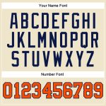 Custom Personalized Basketball Jersey - Cream Orange Navy Authentic Throwback with Custom Name and Number Personalized Cream