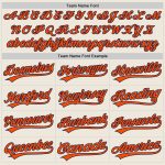 Personalized Orange Navy Baseball Jersey for Men and Women Personalized Cream Orange-Navy Baseball Jersey 2