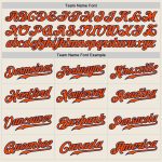 Personalized Orange Navy Baseball Jersey for Men and Women, Custom Team Apparel Personalized Cream Orange-Navy Baseball Jersey