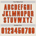 Personalized Orange Navy Baseball Jersey for Kids - Custom Name & Number 4 Personalized Cream Orange-Navy Baseball Jersey