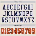 Personalized Orange Navy Football Jersey - Custom Cream Mesh Jersey 2 Personalized Cream Orange-Navy Mesh Football Jersey