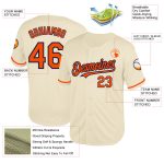 Personalized Orange-Navy Mesh Baseball Jersey for Men | Throwback Style Personalized Cream Orange-Navy Mesh Throwback Baseball