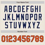 Custom Cream Orange Navy Baseball Jersey with Raglan Sleeves Personalized Cream Orange-Navy Raglan Sleeves Baseball Jersey