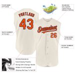 Custom Cream Orange-Navy Baseball Jersey for Men and Women - Sleeveless Design Personalized Cream Orange-Navy Sleeveless