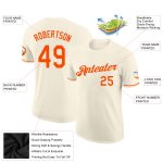 Personalized Orange Cream Performance T-Shirt for Men and Women, Custom Sports Tee Personalized Cream Orange Performance