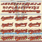 Custom 3D Traditional African Ethnic Style Baseball Jersey in Cream Orange-Royal Personalized Cream Orange-Royal 3D Traditional