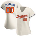 Custom Name and Number Personalized Baseball Jersey - Cream Orange-Royal Authentic Team Jersey Personalized Cream Orange-Royal