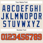 Custom Name and Number Personalized Baseball Jersey - Cream Orange-Royal Authentic Team Jersey Personalized Cream Orange-Royal