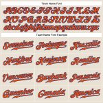 Custom Name and Number Personalized Baseball Jersey - Cream Orange-Royal Authentic Team Jersey Personalized Cream Orange-Royal