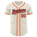 Personalized Orange Royal Baseball Jersey - Authentic Custom Design Personalized Cream Orange-Royal Authentic Baseball Jersey