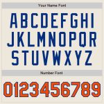 Custom Name and Number Personalized Baseball Jersey - Orange-Royal Authentic Raglan Sleeves Team Apparel Personalized Cream