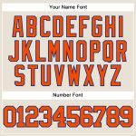 Personalized Baseball Jersey in Cream and Orange-Royal - Custom Number 3 Personalized Cream Orange-Royal Baseball Jersey