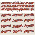 Personalized Baseball Jersey in Cream and Orange-Royal - Custom Number 3 Personalized Cream Orange-Royal Baseball Jersey
