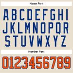 Personalized Orange-Royal Hockey Jersey with Lace Neck - Custom Sports Apparel Personalized Cream Orange-Royal Hockey Lace