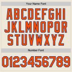 Personalized Orange Royal Line Baseball Jersey - Custom Sports Gear Personalized Cream Orange-Royal Line Baseball Jersey