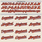 Personalized Orange Royal Line Baseball Jersey - Custom Sports Gear Personalized Cream Orange-Royal Line Baseball Jersey