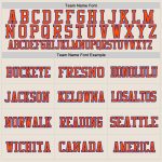 Custom Personalized Football Jersey with Team Name & Number - Cream Orange-Royal Mesh Personalized Cream Orange-Royal Mesh