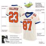 Custom Orange-Royal Mesh Football Jersey for Kids - Personalized Sportswear Jersey 2 Personalized Cream Orange-Royal Mesh