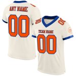 Custom Orange-Royal Mesh Football Jersey for Kids - Personalized Sportswear Jersey 2 Personalized Cream Orange-Royal Mesh