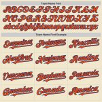 Custom Cream Orange-Royal Mesh Throwback Baseball Jersey for Men and Women Personalized Cream Orange-Royal Mesh Throwback