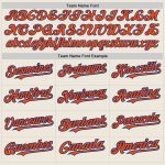 Personalized Cream Orange Baseball Jersey with Royal Raglan Sleeves Personalized Cream Orange-Royal Raglan Sleeves Baseball