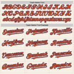Personalized Cream Orange-Royal Baseball Jersey Sleeveless 2 - Custom Sportswear Personalized Cream Orange-Royal Sleeveless