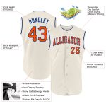 Personalized Orange and Royal Sleeveless Baseball Jersey for Men and Women Personalized Cream Orange-Royal Sleeveless Baseball