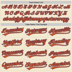 Personalized Orange and Cream Baseball Jersey - Royal Throwback Design Personalized Cream Orange-Royal Throwback Baseball