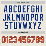 Personalized Orange-Royal Throwback Basketball Jersey for Men 3 Personalized Cream Orange-Royal Throwback Basketball Jersey