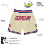 Personalized Orange Royal Basketball Shorts - Throwback Style Athletic Wear Personalized Cream Orange-Royal Throwback Basketball