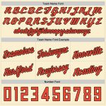 Custom Team Name Number Personalized Orange White Basketball Shorts - Authentic Throwback Style Personalized Cream Orange-White
