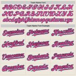 Personalized Custom Name Number Baseball Jersey Cream Pink Black Light Blue Raglan Sleeves Personalized Cream Pink Black-Light