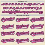 Personalized Baseball Jersey - Cream Pink Black Light Blue Throwback Design Personalized Cream Pink Black-Light Blue Throwback