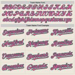 Personalized Baseball Jersey in Cream Pink and Kelly Green, 3 Colors, Unique Arm Shapes Personalized Cream Pink-Kelly Green