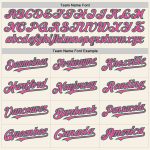 Custom Name and Number Personalized Baseball Jersey Cream Pink Kelly Green Sleeveless Authentic Personalized Cream Pink-Kelly