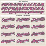 Personalized Baseball Jersey in Cream Pink and Kelly Green for Custom Styles Personalized Cream Pink-Kelly Green Baseball