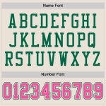 Personalized Cream Pink Kelly Green Mesh Football Jersey for Men and Women Personalized Cream Pink-Kelly Green Mesh Football